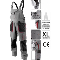 Spodnie robocze ogrodniczki DAN ROZMIAR XL(NADRUK)