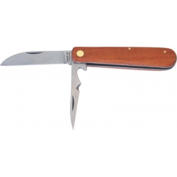 Nóż monterski składany ze szpikulcem z drewnianą rękojeścią Montero "Plus" 65mm
