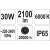 Reflektor diodowy 30W 2100lm COB