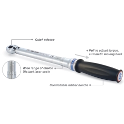 Klucz dynamometryczny z przyciskiem 3/8'' 10-60Nm Klucz dynamometryczny z przyciskiem 3/8'' 10-60Nm