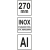 EKIERKA METALOWA 270 MM ZE STOPKĄ