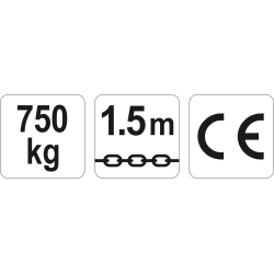 WCIĄGNIK ŁAŃCUCHOWY - DŹWIGNIOWY 0,75T WYSOKOŚĆ PODNOSZENIA 1,5m