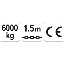 WCIĄGNIK ŁAŃCUCHOWY DŹWIGNIOWY 6T, WYSOKOŚĆ PODNOSZENIA 1,5m