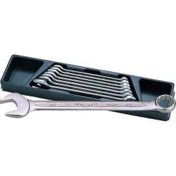 ZESTAW KLUCZY PŁASKO-OCZKOWYCH 7cz. 7 - 24mm, WKŁAD DO SKRZYNKI 87402