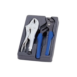 SZCZYPCE MORSE'A OKRĄGŁE SZCZĘKI 254mm, CHROM + SZCZYPCE NASTAWNE 7-POZ. UCHWYT PP+PPR 253mm, WKŁAD DO WÓZKA