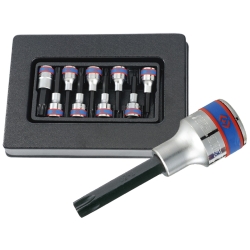 ZESTAW NASADEK IMBUS TORX 1/2',' DŁUGIE T20 - T60 WKŁAD DO WÓZKA, 9 CZ.