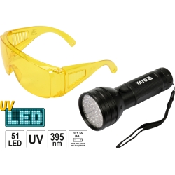 Latarka UV 51 LED do detekcji nieszczelności układów klimatyzacji samochodowej
