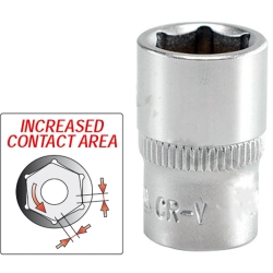 Nasadka sześciokątna, krótka 1/4 - 13 mm
