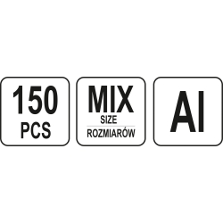 Zestaw aluminiowych nitonakrętek M3-M10