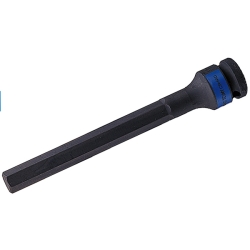Nasadka udarowa extra długa 1/2'' z końcówką HEX H10 długość 150mm