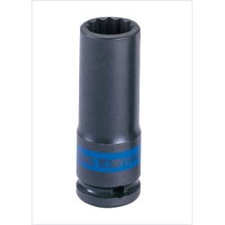 Nasadka długa udarowa cienkościenna 1/2" 19mm x 80mm, 12-kąt.