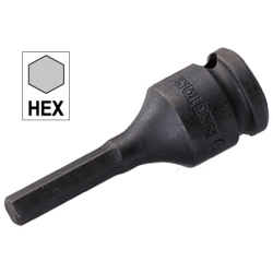 Nasadka udarowa 3/8'' z końcówką HEX H14 x 55mm
