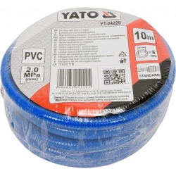 WĄŻ PNEUMATYCZNY ZBROJONY PVC 10mm x 10m Z SZYBKOZŁĄCZAMI