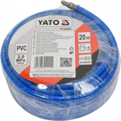 WĄŻ PNEUMATYCZNY ZBROJONY PVC 10mm x 20m Z SZYBKOZŁĄCZAMI