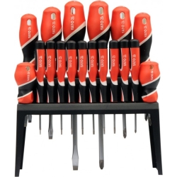 Zestaw wkrętaków płaskie, krzyżakowe, TORX 18cz.