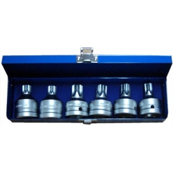 Zestaw nasadek SPLINE M16, M18 oraz TORX T70, T80, T90,T100 3/4'' 6szt