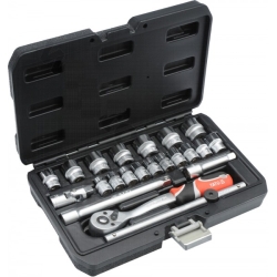 Zestaw narzędziowy 3/8" 22szt