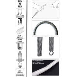 Sprężyna wewnętrzna do gięcia rur PEX-AL-PEX 16mm L=760mm