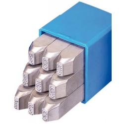 Znaczniki (NUMERATORY) cyfrowe 0-9 kropkowane 8mm w zestawie Gravurem RP, typ 143