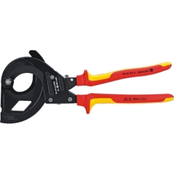 Nożyce zapadkowe do cięcia kabli zbrojonych izolowane 1000V sr. 45mm, L=315mm