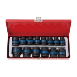 Nasadki udarowe krótkie 1/2" 6-kąt. 10-27mm