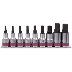 Nasadki z końcówką HEX krótkie 1/2" 9cz. w rozmiarach CALOWYCH 3/16-5/8