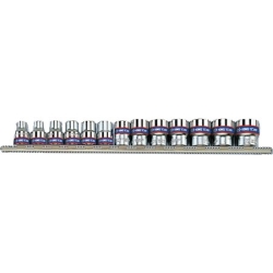 Komplet nasadek 3/8'' 13cz. krótkie 12-kąt. CALOWE 1/4'' - 13/16''