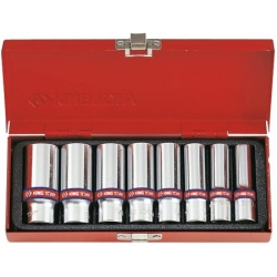 Komplet nasadek 3/8'' 8cz. długie 6-kąt. CALOWE 3/8'' - 13/16''