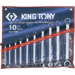 Komplet kluczy oczkowych odgiętych 75° 10cz. 6-32mm w etui