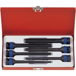 Komplet nasadek udarowych z końcówką HEX 1/2'' 6cz. extra długich 5-14mm