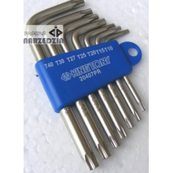 Komplet imbusów 7szt. TORX z otworem T10 - T40 uchwyt plastikowy