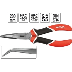 Szczypce wydłużone wygięte CrV 200mm