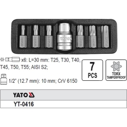 Zestaw bitów TORX security T25-T55 7cz.