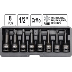 Udarowe klucze trzpieniowe 1/2" RIBE RM5-RM13 8cz.