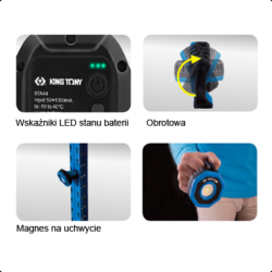 LAMPKA KIESZONKOWA 7W COB LED + 3W SMD Z UCHWYTEM I MAGNESEM