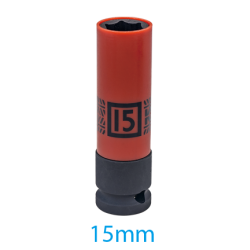 NASADKA UDAROWA CIENKOŚCIENNA Z TULEJĄ ZABEZPIECZAJĄCĄ 1/2" 15mm x 85mm, 6-kąt, DO ALUFELG