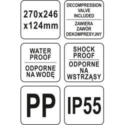 WALIZKA NARZĘDZIOWA HERMETYCZNA 270X46X24MM