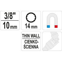 Nasadka do świec zapłonowych 3/8