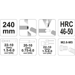 Szczypce do ściągania izolacji 240mm
