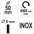 SZCZOTKA CZOŁOWA Z TRZPIENIEM 50MM INOX NA WIERTARKĘ
