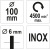 SZCZOTKA CZOŁOWA Z TRZPIENIEM 100MM INOX NA WIERTARKE
