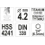 WIERTŁO DO METALU HSS-TiN 4,2MM HEX