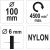SZCZOTKA TARCZOWA Z TRZPIENIEM 100MM NYLON