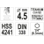 WIERTŁO DO METALU HSS-TiN 4,5MM HEX